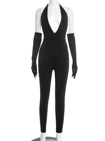 Joskaa Backless Halter Sleeveless Bodycon Two Piece Set - two piece set image 2