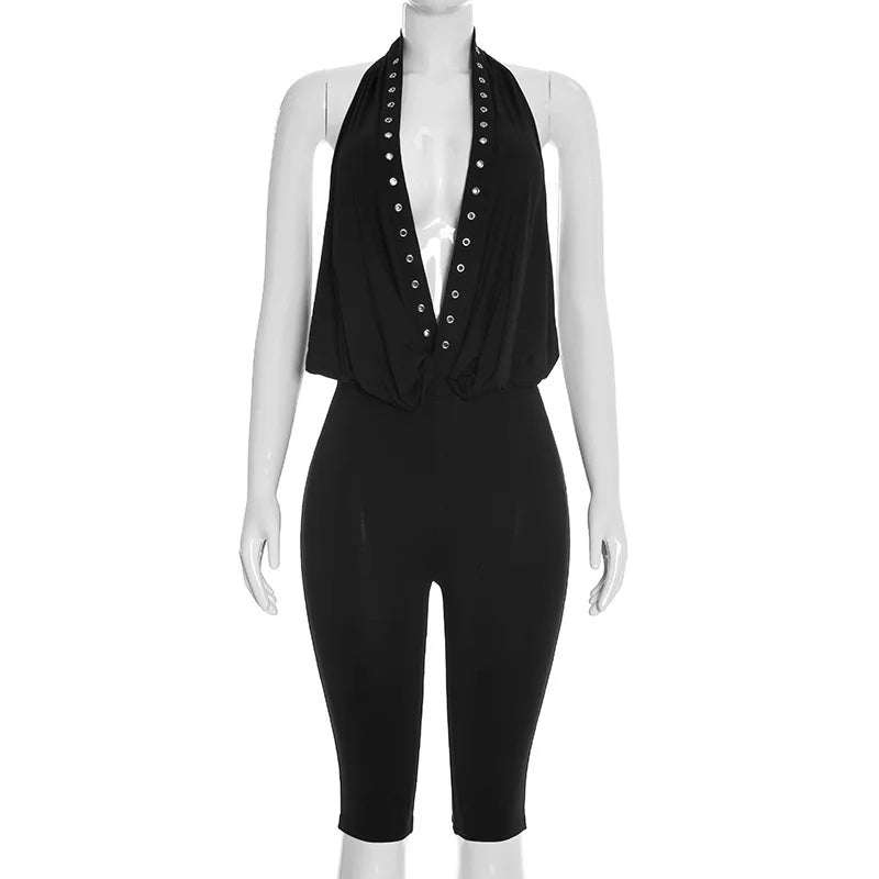 Joskaa Backless Halter Bodycon Romper - romper image 5