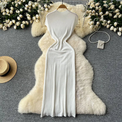 Joskaa Ribbed Knit Short Sleeve Bodycon Dress - bodycon dress image 4