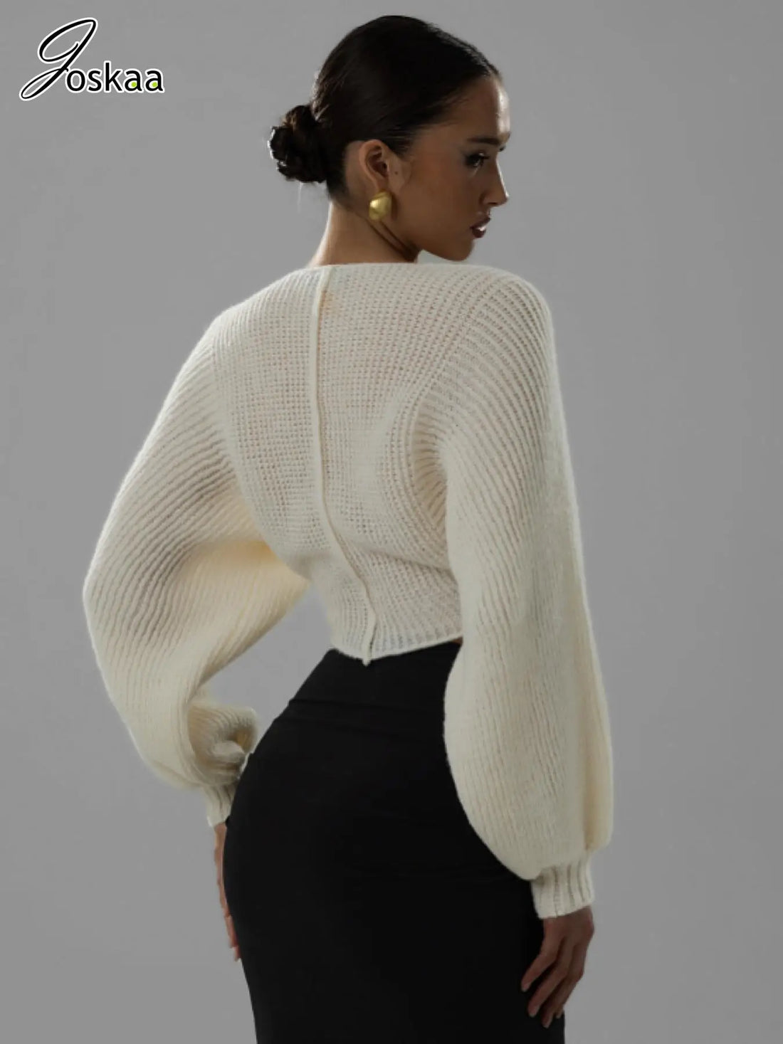 Women's Knit Long Sleeve Ribbed Irregular Knitted Top Wine Red – Front View