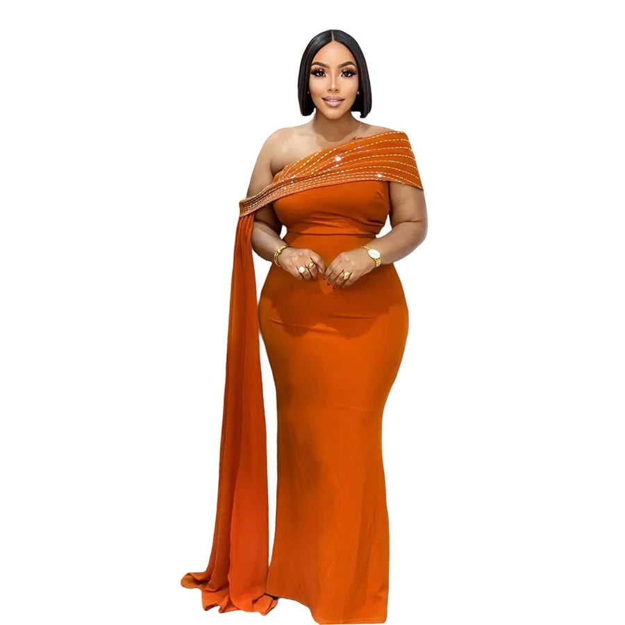 Women's Rhinestone Sleeveless Bodycon Maxi Dress