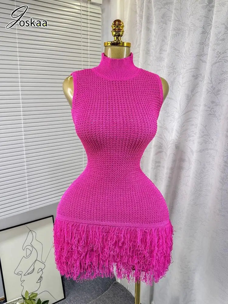 Women's Knit Sleeveless Bodycon Mini Dress – Women's Fashion Wholesale – Front View