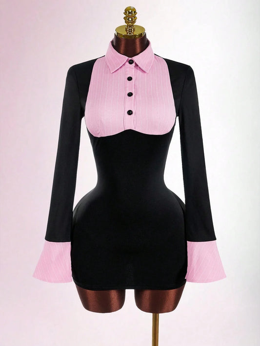 Joskaa Long Sleeve Bodycon Mini Dress - mini dress image 2