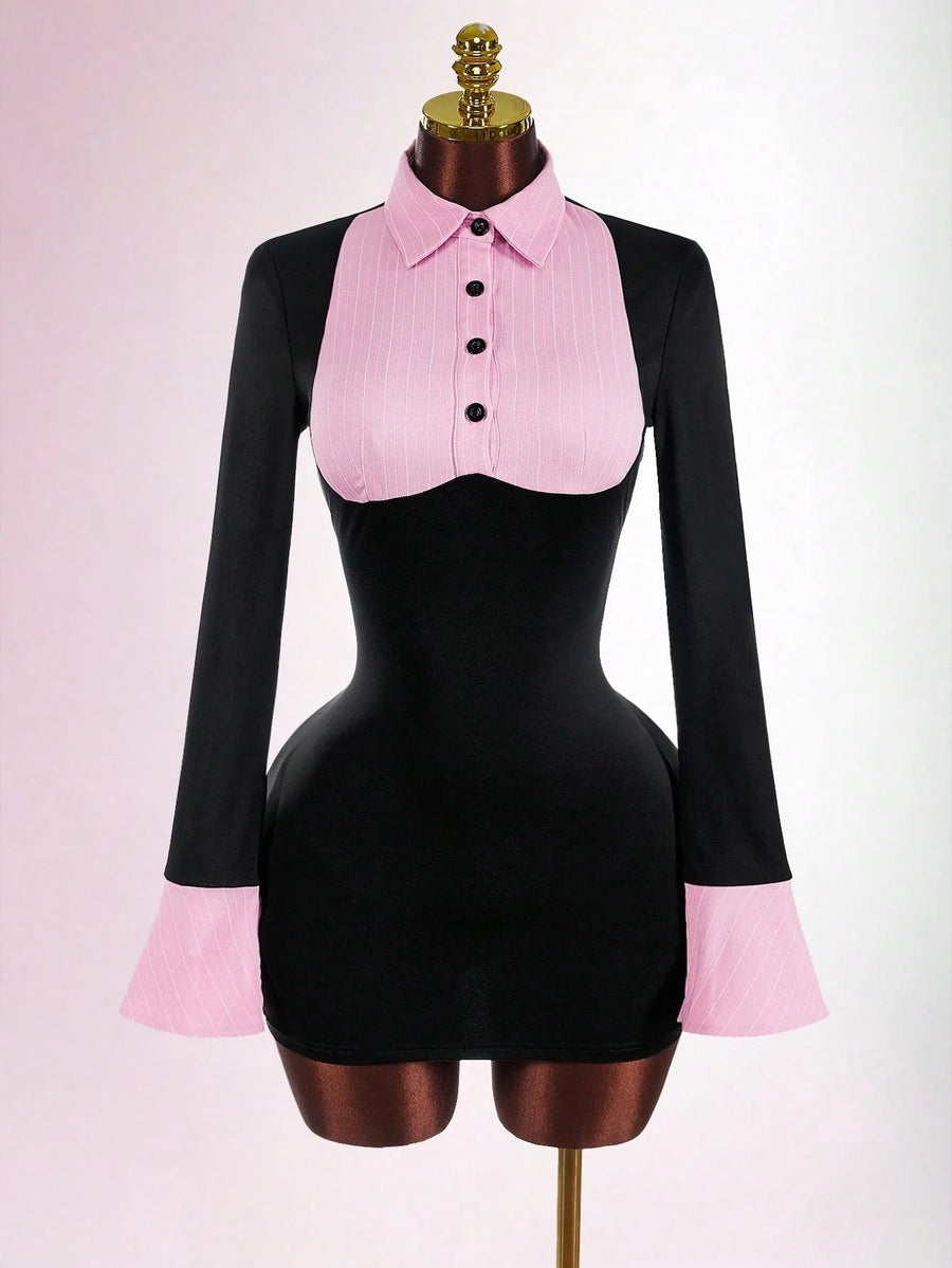Joskaa Long Sleeve Bodycon Mini Dress - mini dress image 2