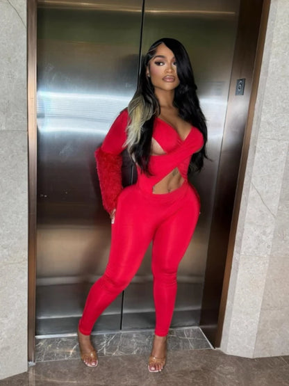 Women's Cutout Long Sleeve Bodycon Romper