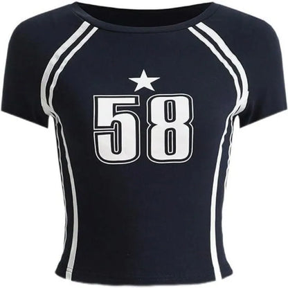 Women's Short Sleeve Digital Printed T-shirts Top