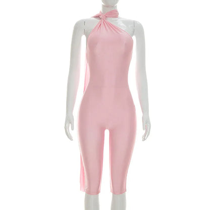 Joskaa Backless Halter Sleeveless Crop Romper - romper image 7