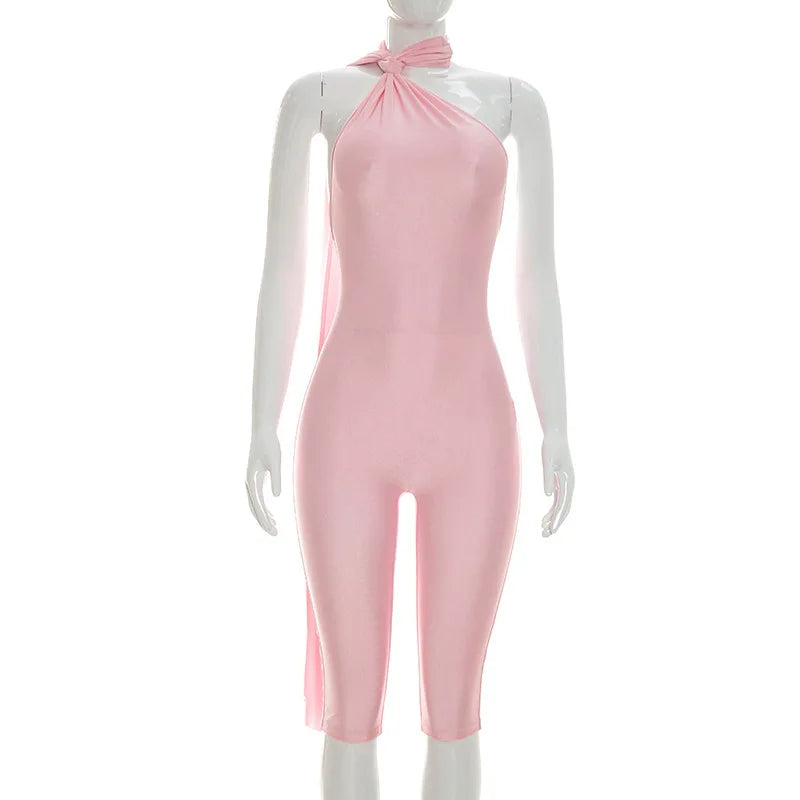 Joskaa Backless Halter Sleeveless Crop Romper - romper image 7