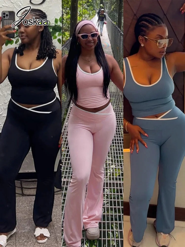 Women's Wide Leg Two Piece Set - Women's Fashion Wholesale - Front View