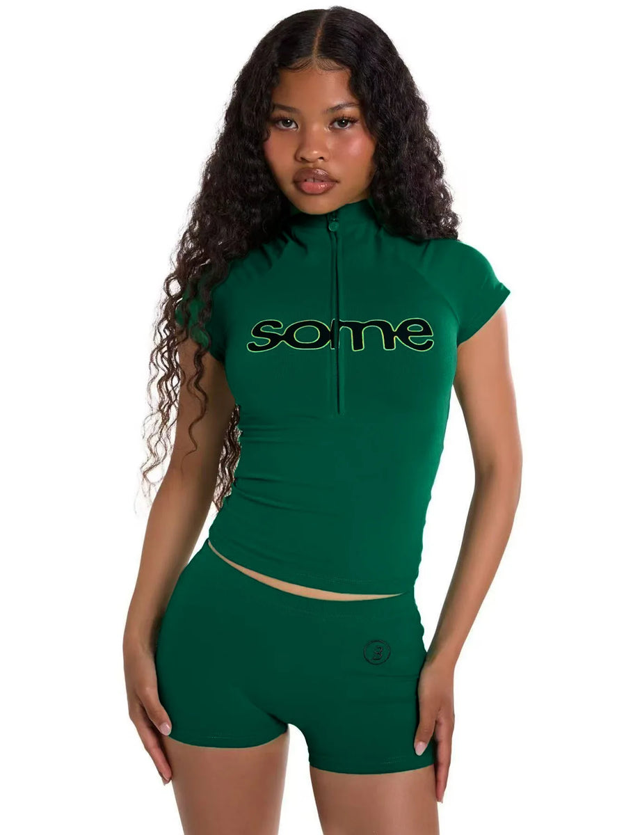Women's Zip Up Bodycon Two Piece Set - Additional View 8
