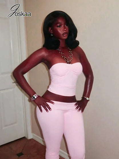 Women's Halter High Waist Two Piece Set - Front View
