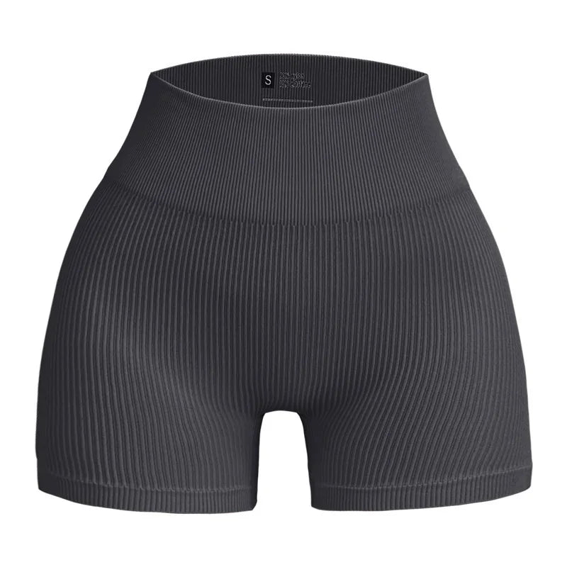 Wholesale Women's Knit High Waist Ribbed Shorts