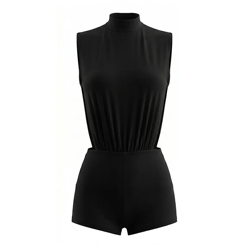 Women's Backless Cutout Sleeveless Bodycon Romper - Additional View 7
