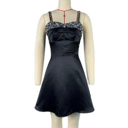 Women's Sequin Bodycon Elegant Splicing Prom Mini Dress