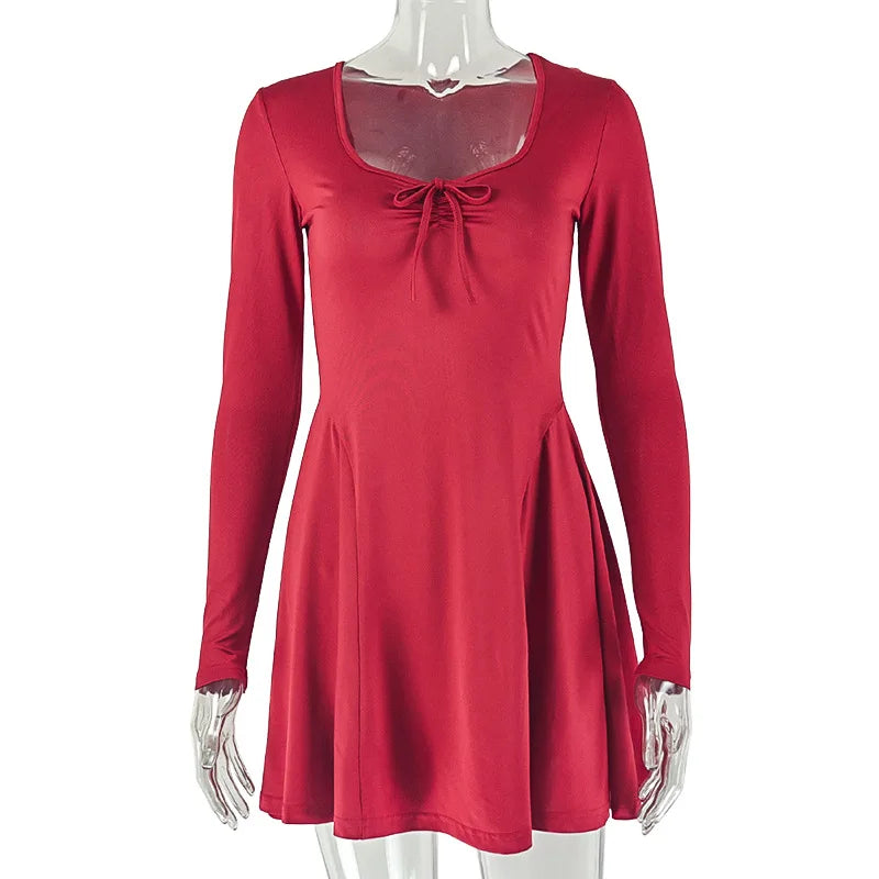 Joskaa Ruched Long Sleeve Bodycon Mini Dress - mini dress image 6