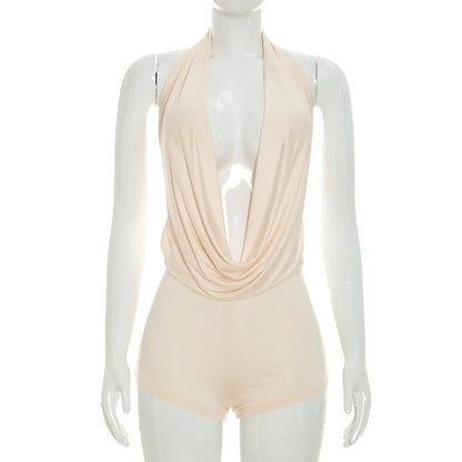 Women's Halter Sleeveless Bodycon Romper