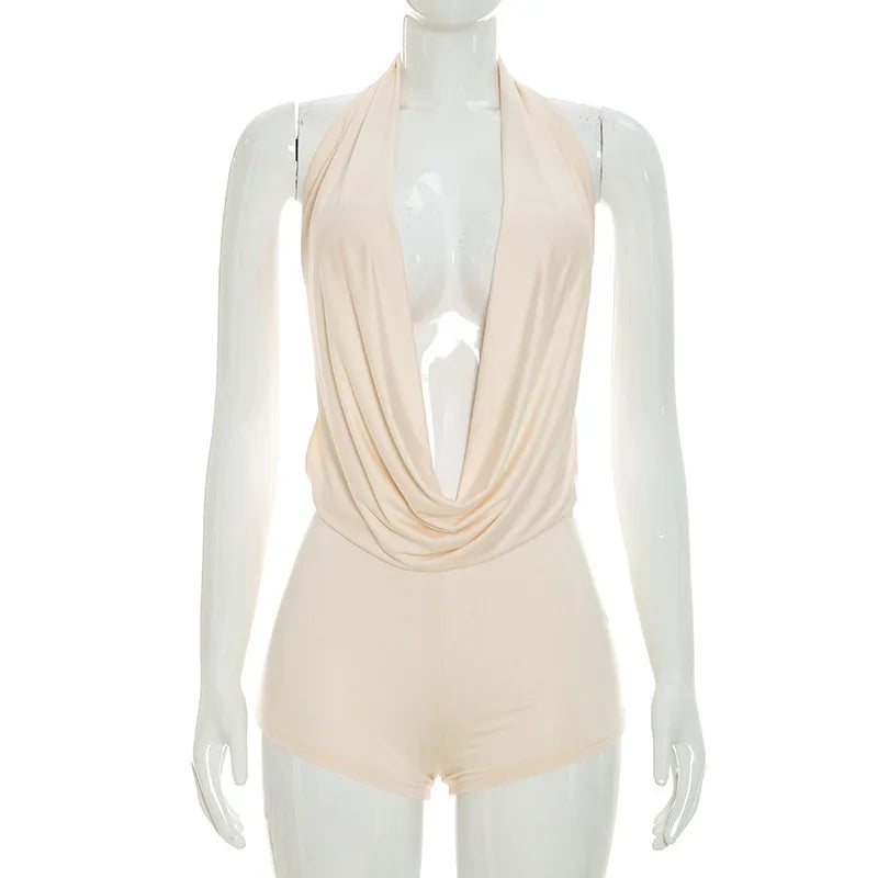 Women's Halter Sleeveless Bodycon Romper