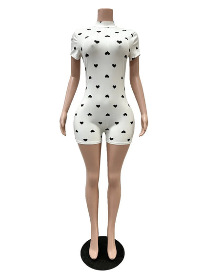 Women's Knit Backless Short Sleeve Romper