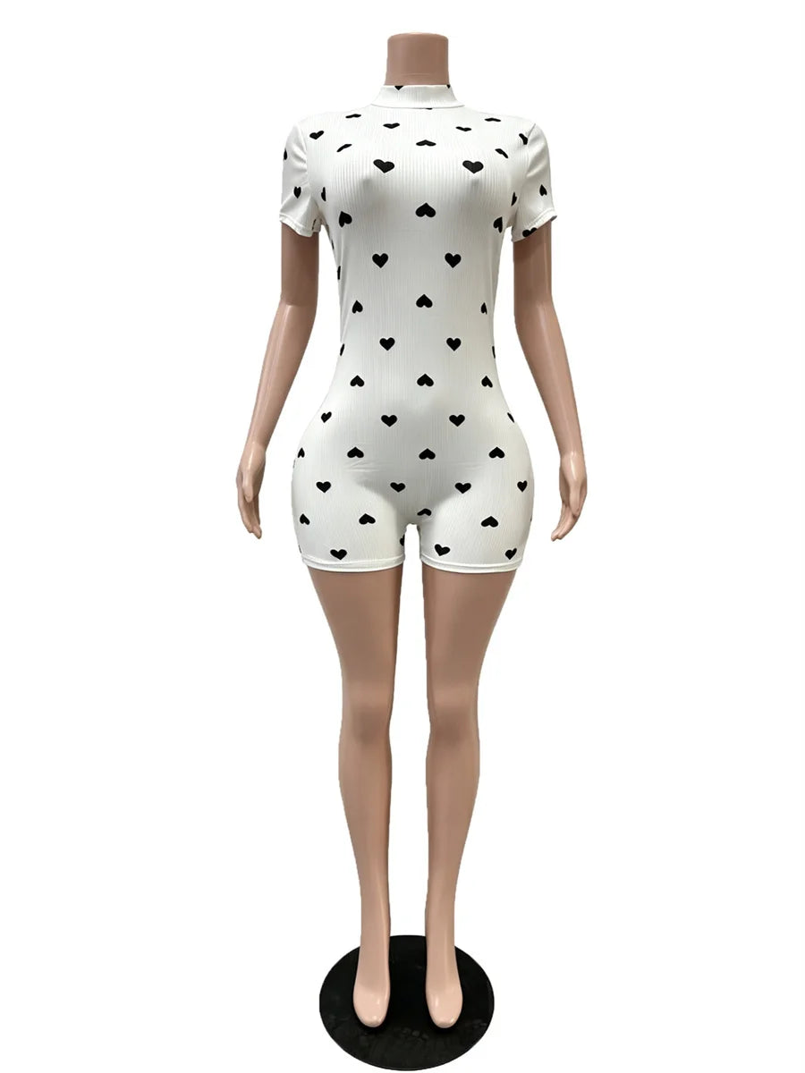 Women's Knit Backless Short Sleeve Romper