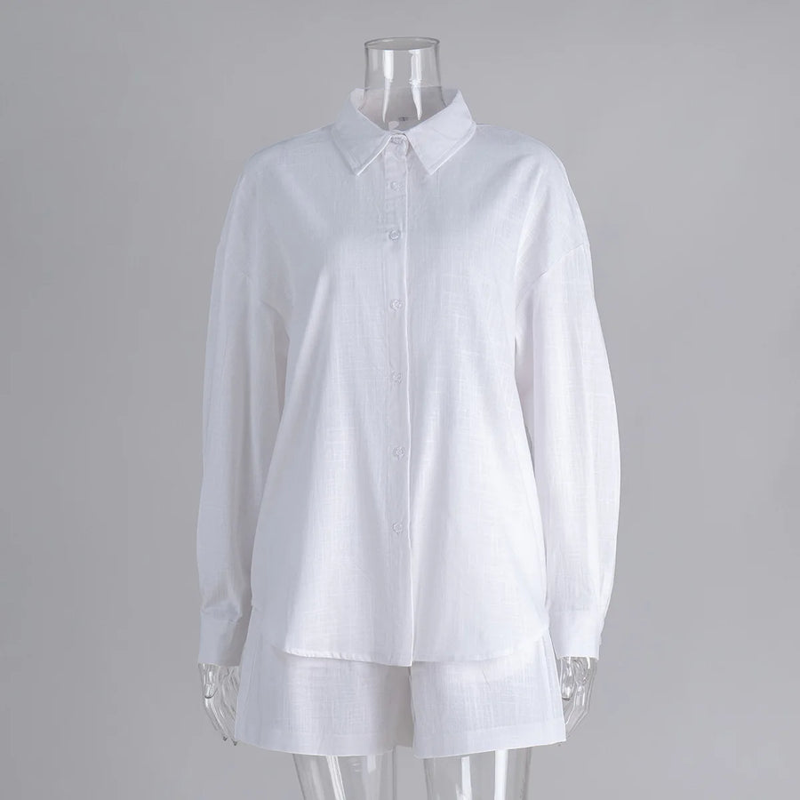 Women's Long Sleeve Comfort Lapel Full Two Piece Set