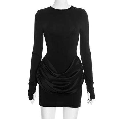 Joskaa Ruched Long Sleeve Bodycon Mini Dress - mini dress image 5