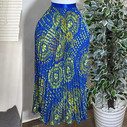 Joskaa Floral Print Pleated High Waist Flare Skirt - skirt image 10