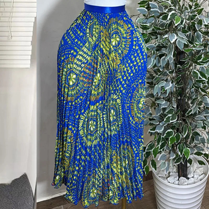 Joskaa Floral Print Pleated High Waist Flare Skirt - skirt image 10
