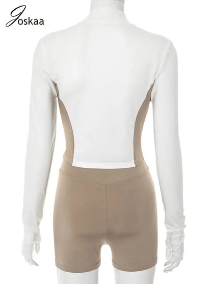 Wholesale Women's Long Sleeve Zip Two Piece Set Black – Detail View