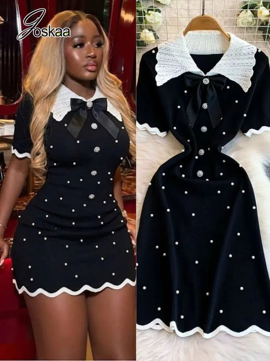 Women's Ribbed Knit Bodycon Mini Dress - Women's Fashion Wholesale - Front View