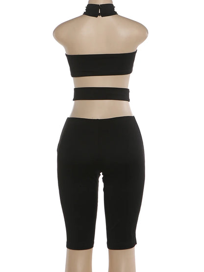 Joskaa Cutout Backless Halter Bodycon Romper - romper image 4