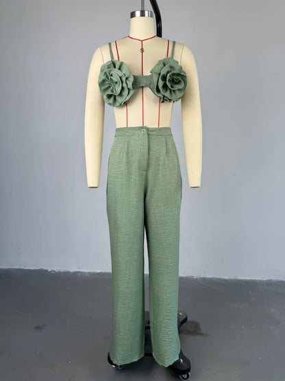 Wholesale Women's Floral Print Crop Two Piece Set