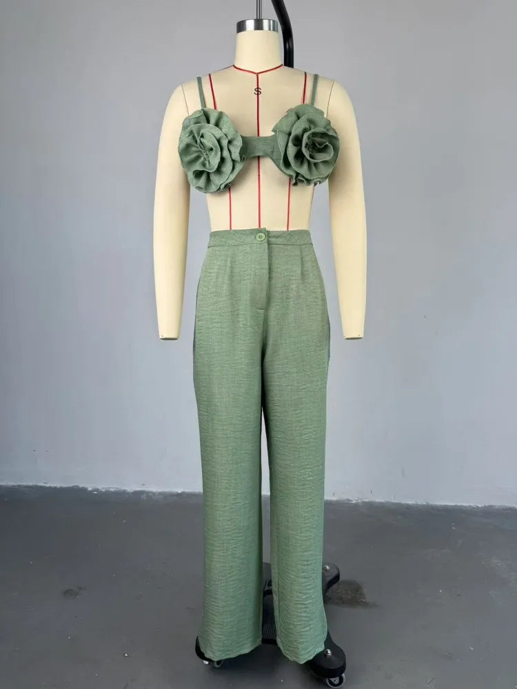 Wholesale Women's Floral Print Crop Two Piece Set