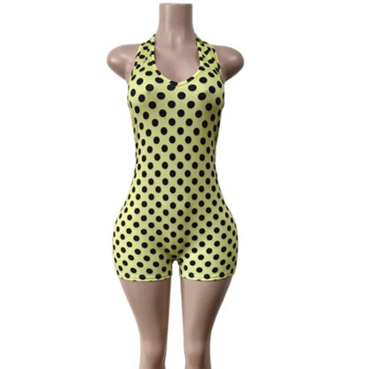 Joskaa Polka Dot Halter Bodycon Romper - romper image 6