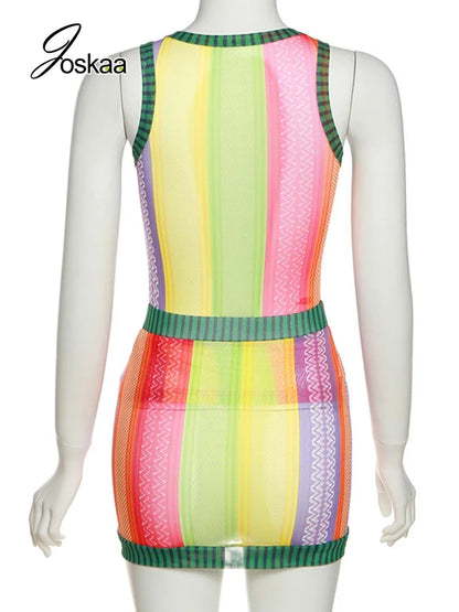 Women's Mesh High Waist Mini Two Piece Set 200003699 – Detail View
