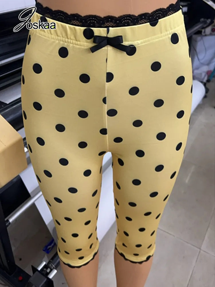 Women's Polka Dot Printed Sweet Two Piece Set