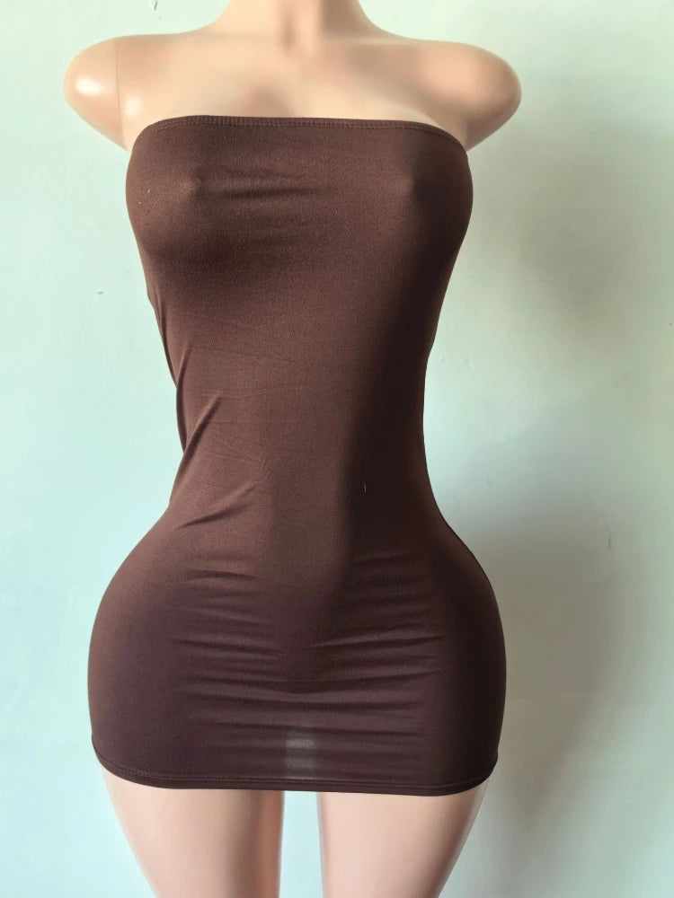 Women's Strapless Sleeveless Bodycon Mini Dress - Additional View 18