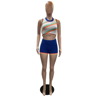 Wholesale Women's Knit Crop Ribbed Two Piece Set