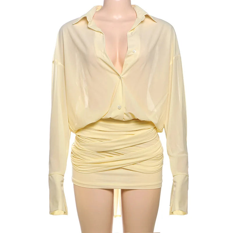 Wholesale Women's Long Sleeve Bodycon Mini Dress