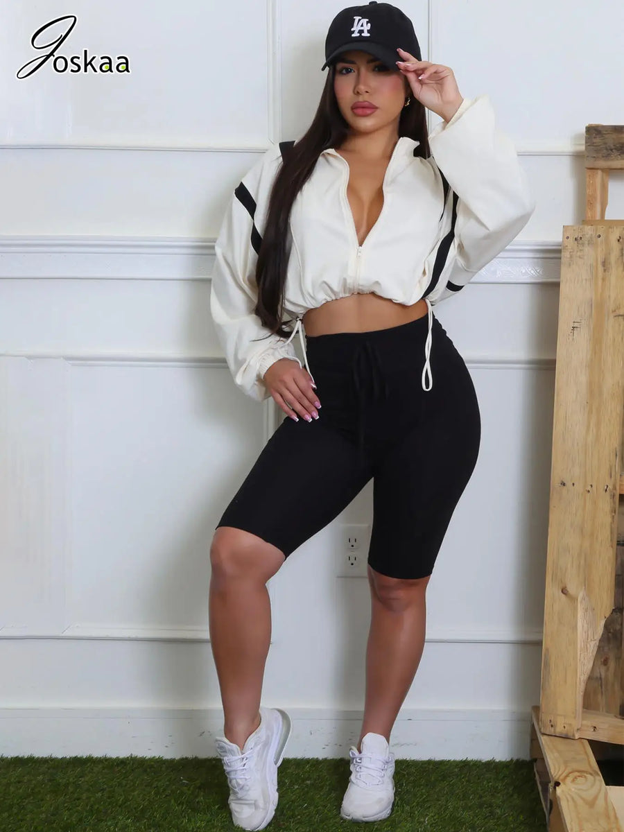 Wholesale Women's Zip Color Block Two Piece Set Yellow – Front View