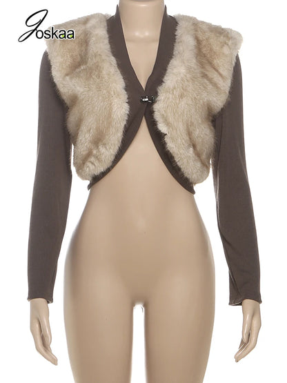 Women's Knit Long Sleeve Crop Ribbed Jacket 200001438 – Back View