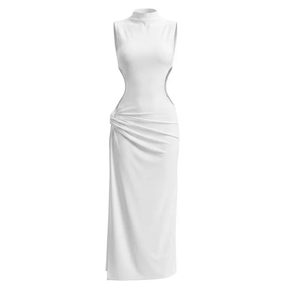 Women's Ruched Cutout Sleeveless Bodycon Maxi Dress - Additional View 7