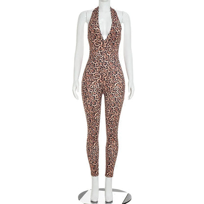 Women's Lace Backless V-neck Halter Romper - Additional View 9