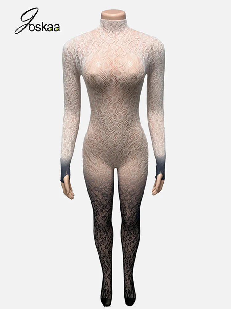 Women's Lace Backless Long Sleeve Romper 29 – Detail View