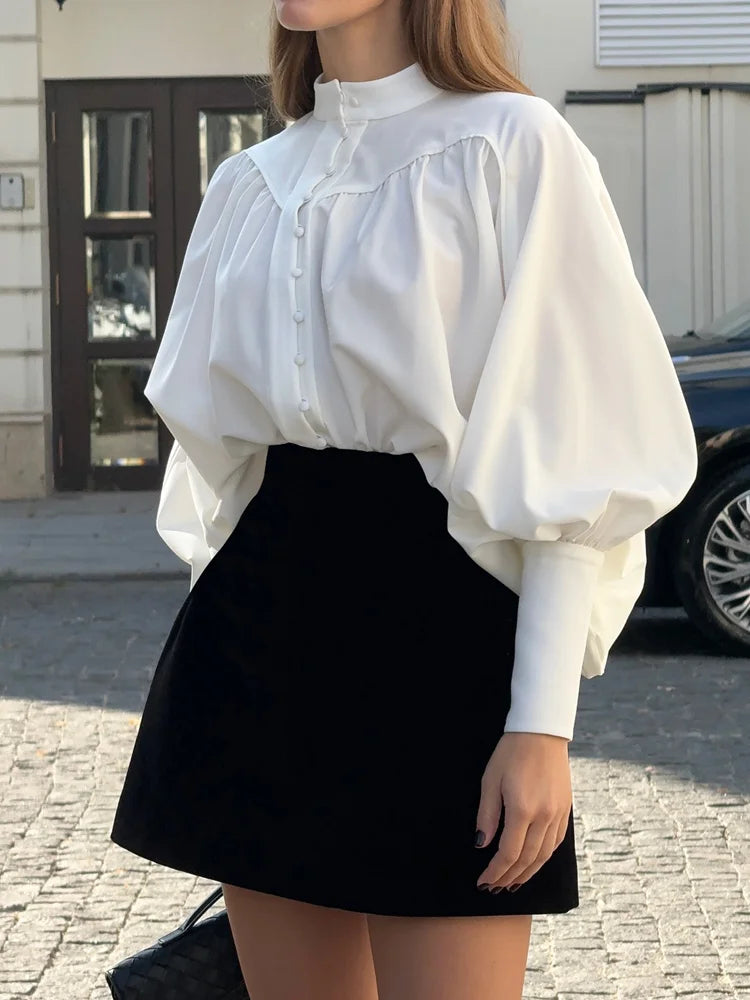 Women's Long Sleeve French Design Chic Top – Women's Fashion Wholesale – Front View