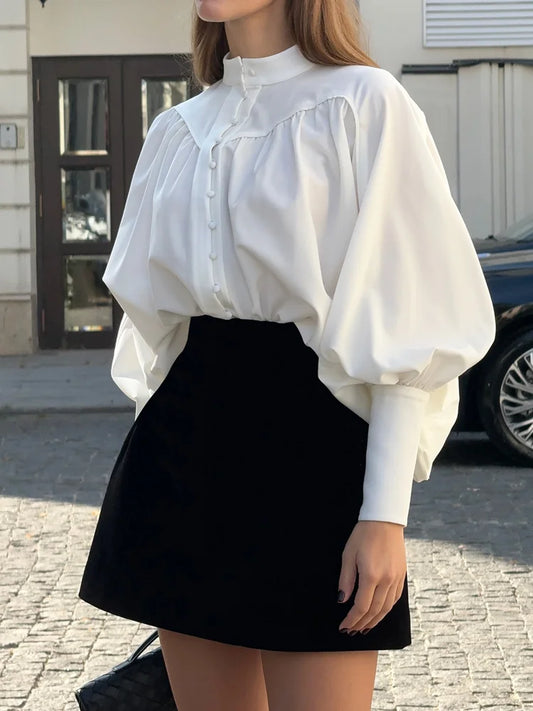 Women's Long Sleeve French Design Chic Top – Women's Fashion Wholesale – Front View