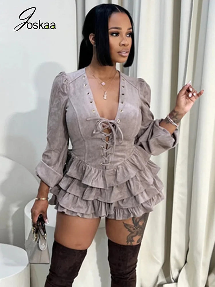 Women's Lace Long Sleeve Bodycon Mini Dress – Women's Fashion Wholesale – Front View