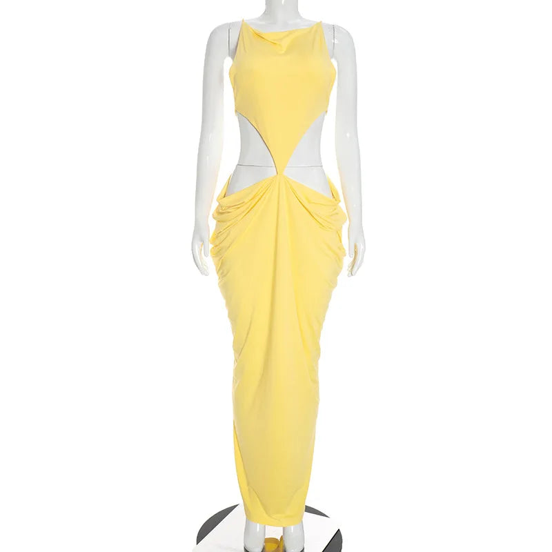 Women's Ruched Cutout Bodycon Maxi Dress - Additional View 10
