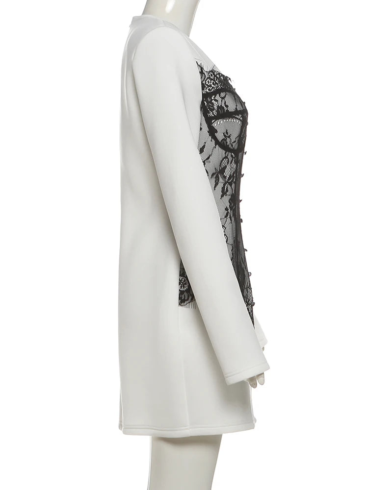 Joskaa Lace Long Sleeve Bodycon Dress - bodycon dress image 3
