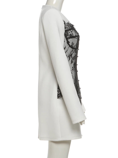 Joskaa Lace Long Sleeve Bodycon Dress - bodycon dress image 3
