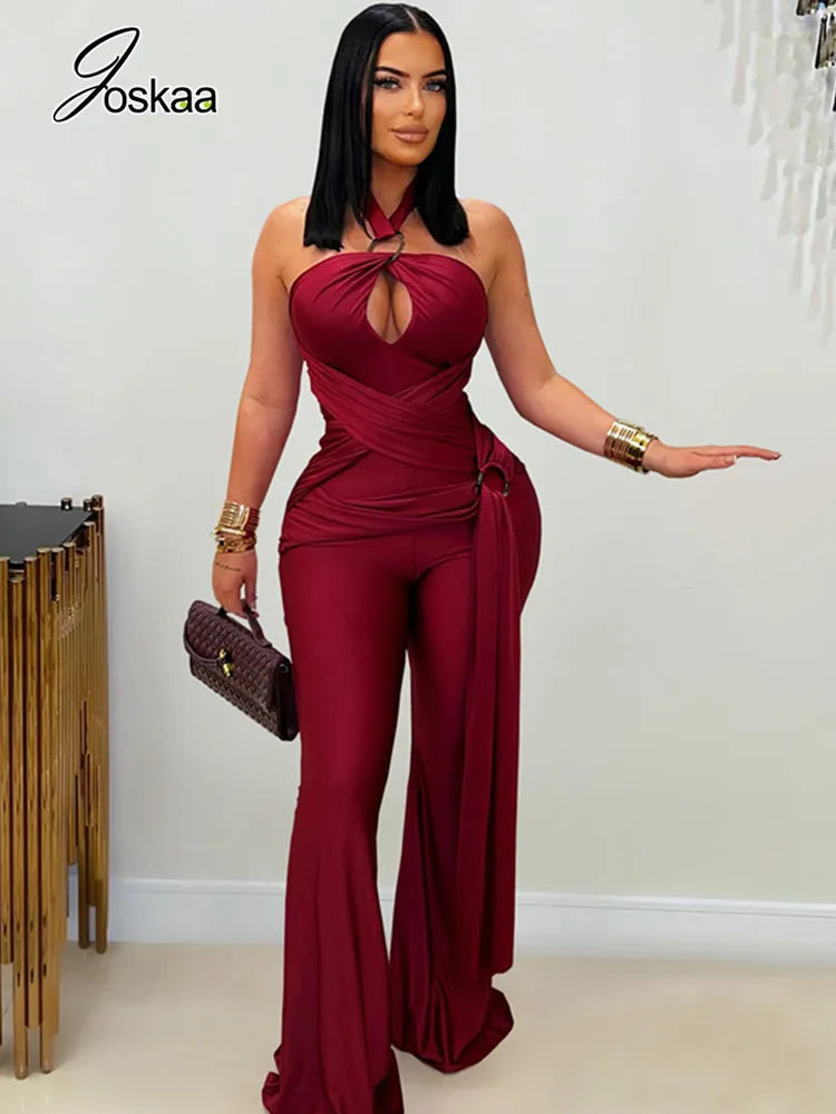 Women's Lace Ruched Backless Cutout Romper – Women's Fashion Wholesale – Front View